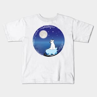 Polar Bear Moon Kids T-Shirt